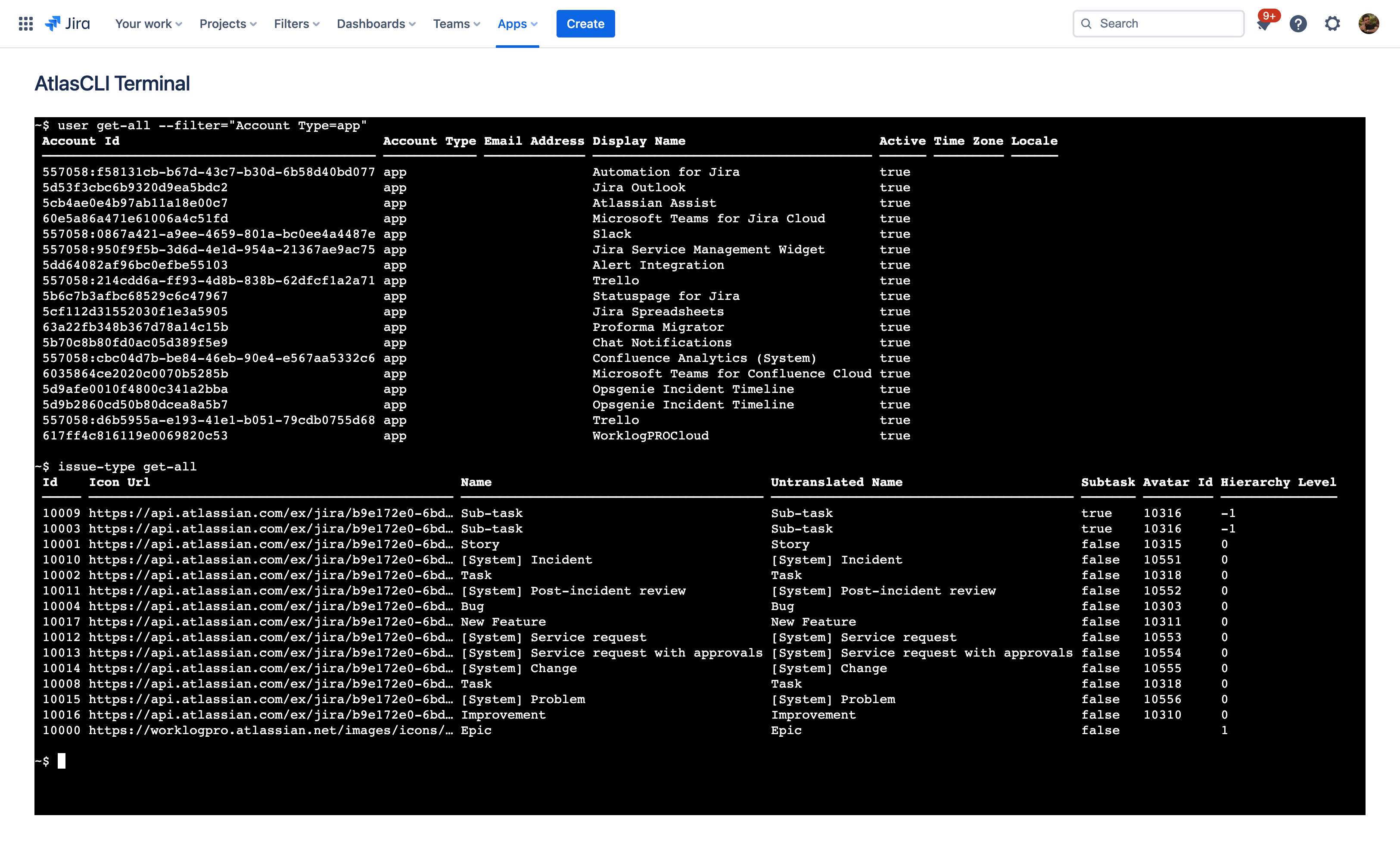 CLI for Jira screenshot 2