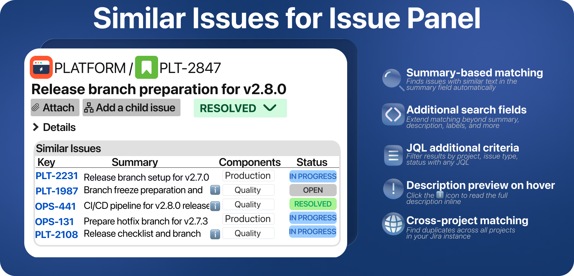 Similar and Related Issues Finder screenshot 1